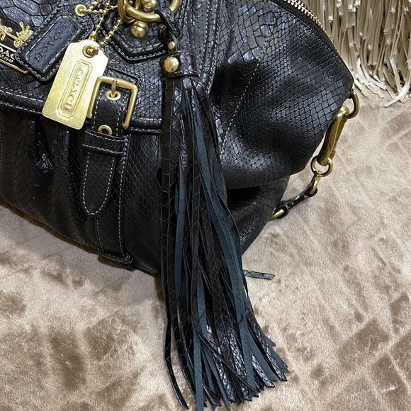 Coach python embossed black handbag❤️❤️❤️ - Picture 11 of 15